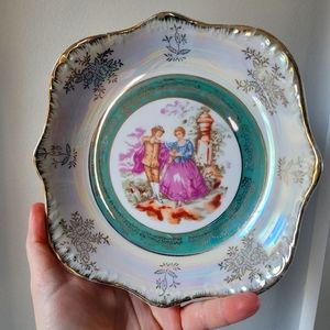 Iridescent Antique Victorian porcelain dish Made in Japan